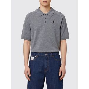 Ami Paris Polo Shirt Men Grey